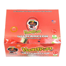 Load image into Gallery viewer, HONEYPUFF 1 1/4 Size Watermelon Flavored Rolling Papers, Slow Burning Cigarette Rolling Papers (50 PCS)