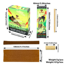 Load image into Gallery viewer, HONEYPUFF Pineapple Flavors Rolling Papers, King Size Cigarette Rolling Paper with Tips, Slow Burning Rolling Paper & Biodegradable, 4 Pieces / Pack 15 Pack / Box