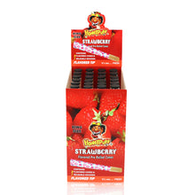 Load image into Gallery viewer, HONEYPUFF Strawberry Flavors Pre Rolled Cones With Wood Tips, King Size Rolling Paper & Glass Cigarette Holder Slow Burning Rolling Cones