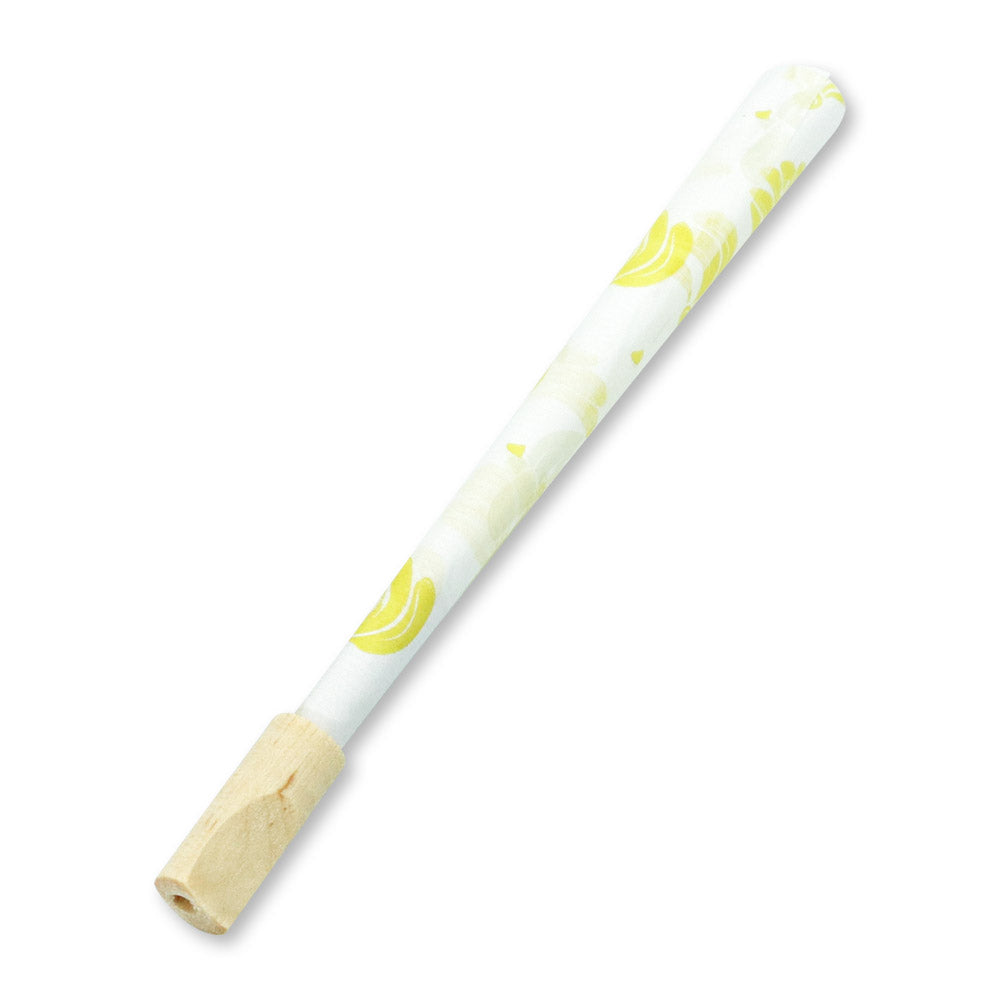 HONEYPUFF Banana Flavors Pre Rolled Cones With Wood Tips, King Size Rolling Paper & Glass Cigarette Holder Slow Burning Rolling Cones