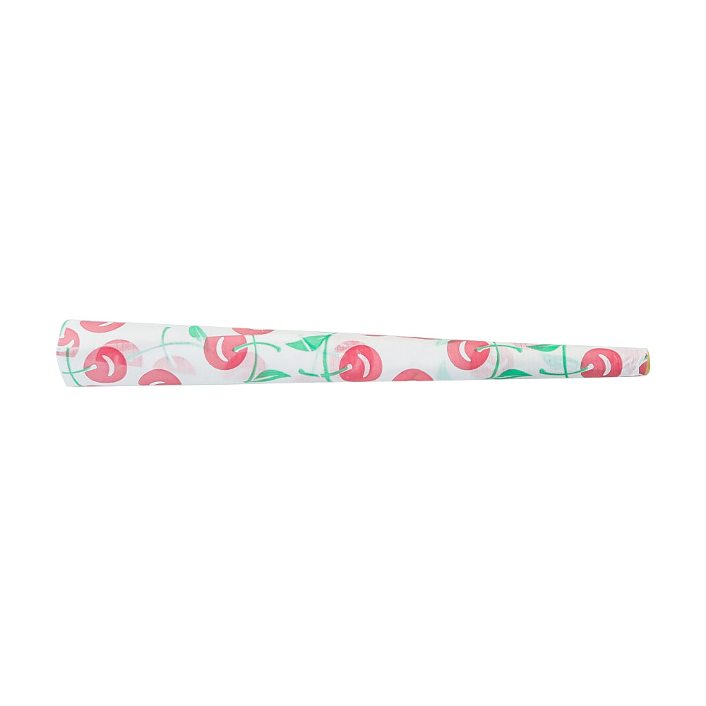 HONEYPUFF Cherry Flavors Pre Rolled Cones With Wood Tips, King Size Rolling Paper & Glass Cigarette Holder Slow Burning Rolling Cones