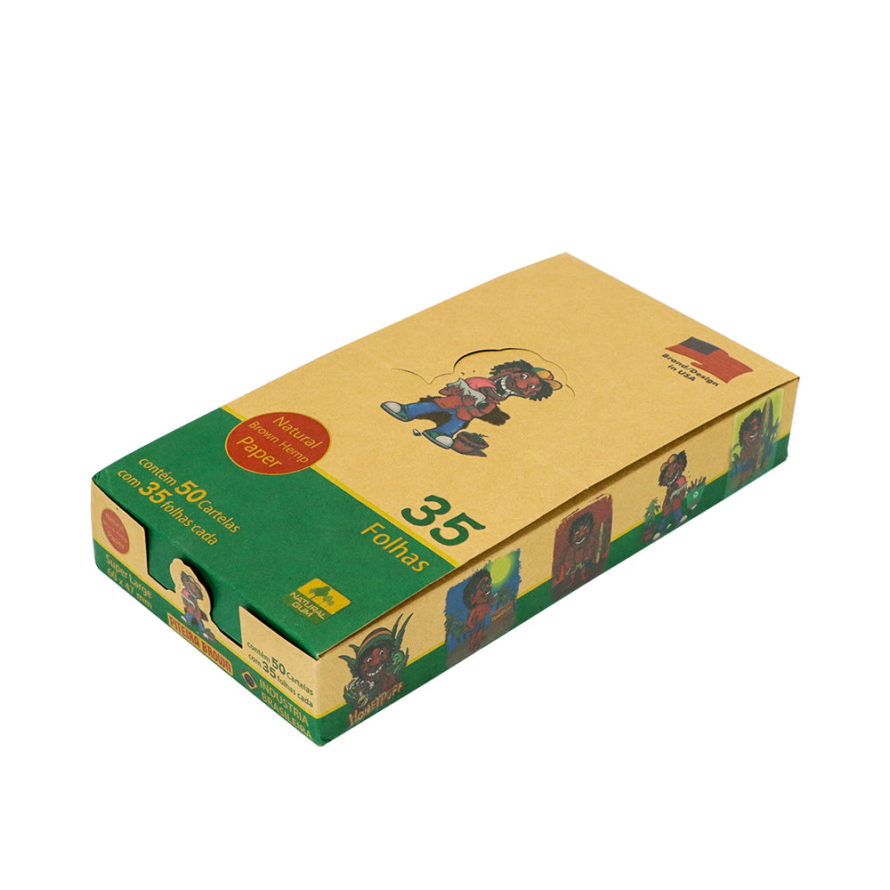 HONEYPUFF 60*47mm Mini Size Rolling Paper Tips, Natural Brown Rolling Tips, 35 Pieces