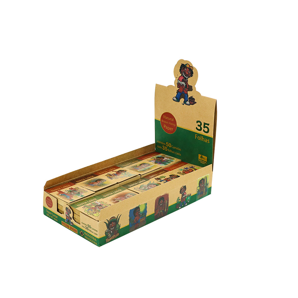 HONEYPUFF 60*47mm Mini Size Rolling Paper Tips, Natural Brown Rolling Tips, 35 Pieces