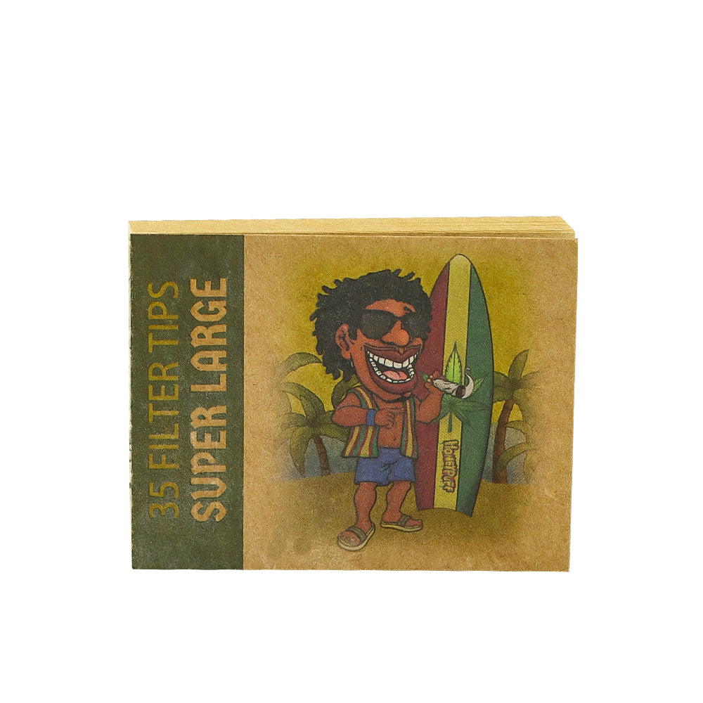 HONEYPUFF 60*47mm Mini Size Rolling Paper Tips, Natural Brown Rolling Tips, 35 Pieces