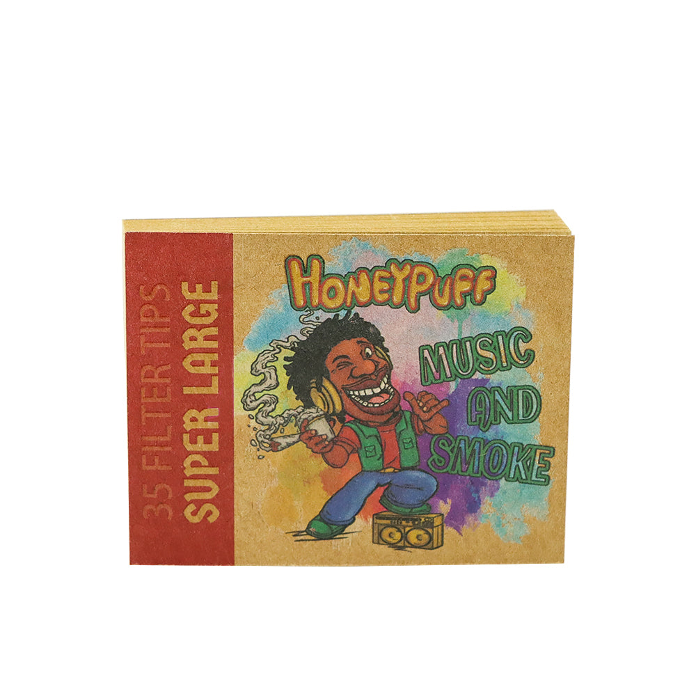 HONEYPUFF 60*47mm Mini Size Rolling Paper Tips, Natural Brown Rolling Tips, 35 Pieces
