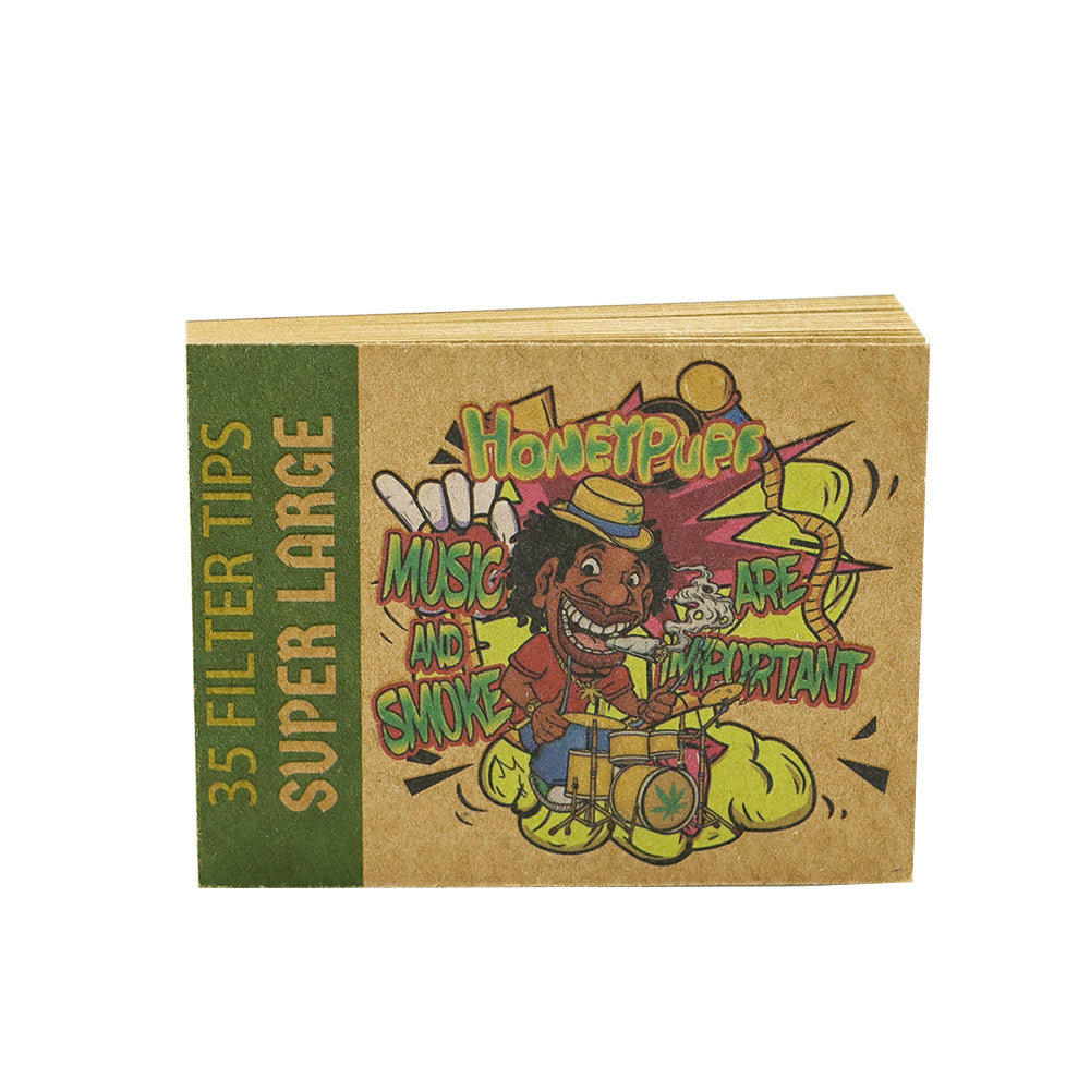 HONEYPUFF 60*47mm Mini Size Rolling Paper Tips, Natural Brown Rolling Tips, 35 Pieces