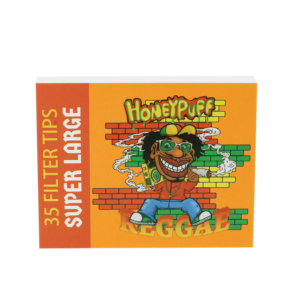HONEYPUFF White Organic Paper Rolling Tips, 42 x 60mm Size Cigarette Rolling Tips, 50 Tips