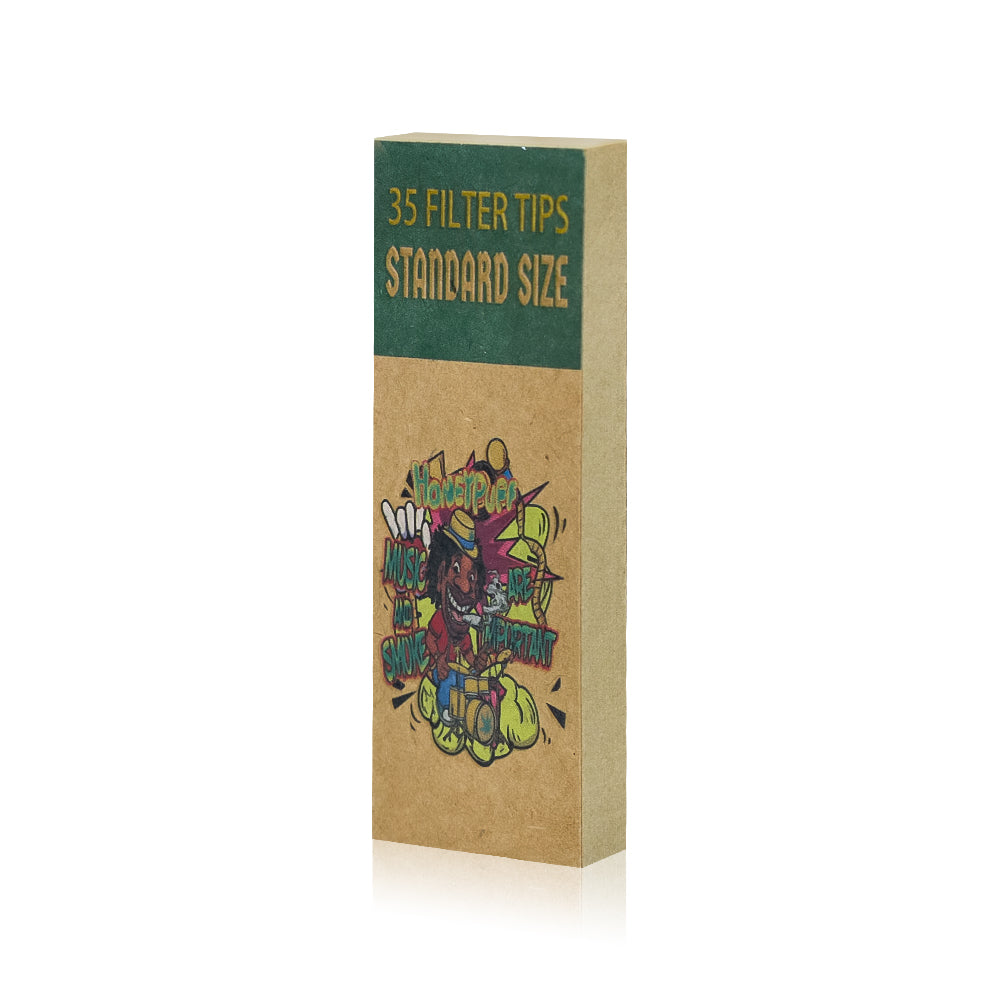 HONEYPUFF Brown Mini Size Rolling Paper Tips, Natural Rolling Papers, 35 Pcs Rolling Paper Tips