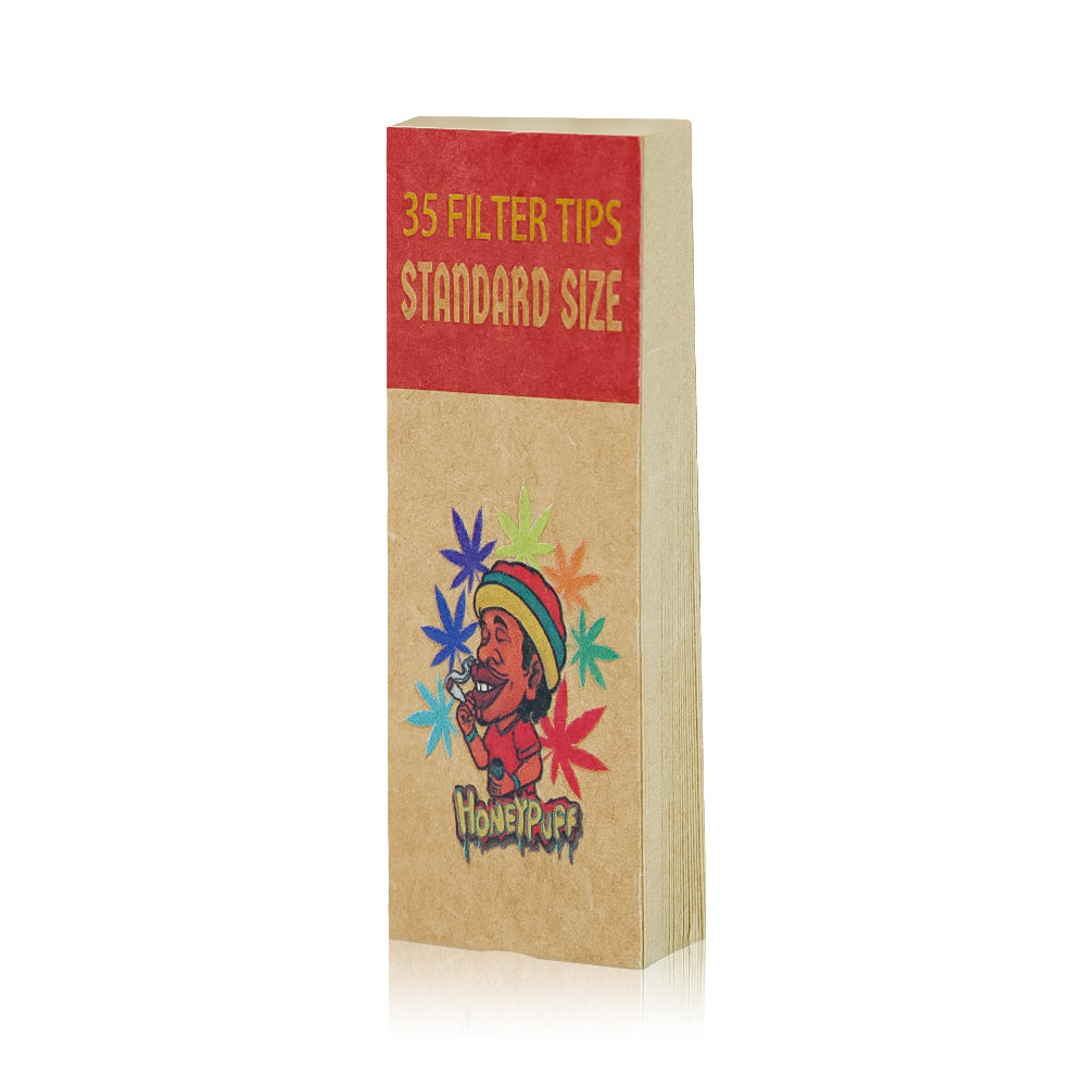 HONEYPUFF Brown Mini Size Rolling Paper Tips, Natural Rolling Papers, 35 Pcs Rolling Paper Tips