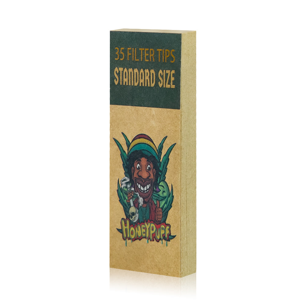 HONEYPUFF Brown Mini Size Rolling Paper Tips, Natural Rolling Papers, 35 Pcs Rolling Paper Tips