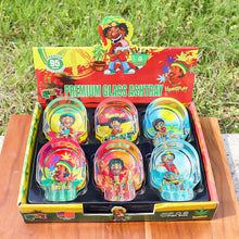 Load image into Gallery viewer, HONEYPUFF Skull Glass Ashtray, Three Cigarette Holders Ash Tray, Easy Clean Glass Cigarette Ashtray, 6 PCS