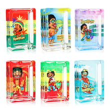 Load image into Gallery viewer, HONEYPUFF 86 mm Rectangle Shape Glass Ashtray, Decorative Ash Tray, Portable Cigarette Ashtray with Cigarette Holder