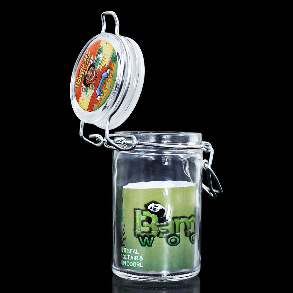 HONEYPUFF Smell Proof Airtight Glass Storage Cigarette Jar, Colorful Stash Jars, 84*58 mm Size Smell Proff Container