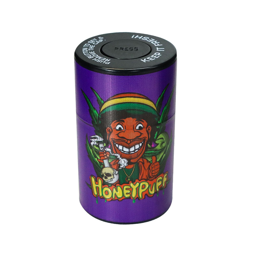 HONEYPUFF Vacuum Sealed Press Down Plastic Storage Jar, Container Airtight Smell Proof Plastic Stash Jar, 6 Jars / Box