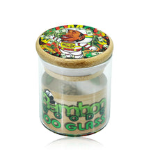 Load image into Gallery viewer, Honeypuff Herb Glass Jar Sticker Empty Storage Container Herb Glass Jar With Bamboo Lid