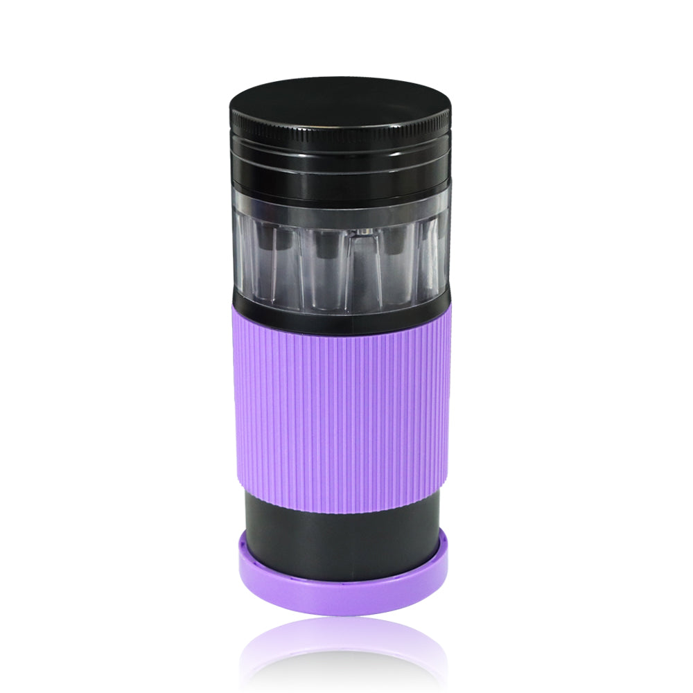 HONEYPUFF Plastic Herb Grinder With Cone Pre Rolled Cones Holder, 70 mm 5 Lay Smoker Grinders