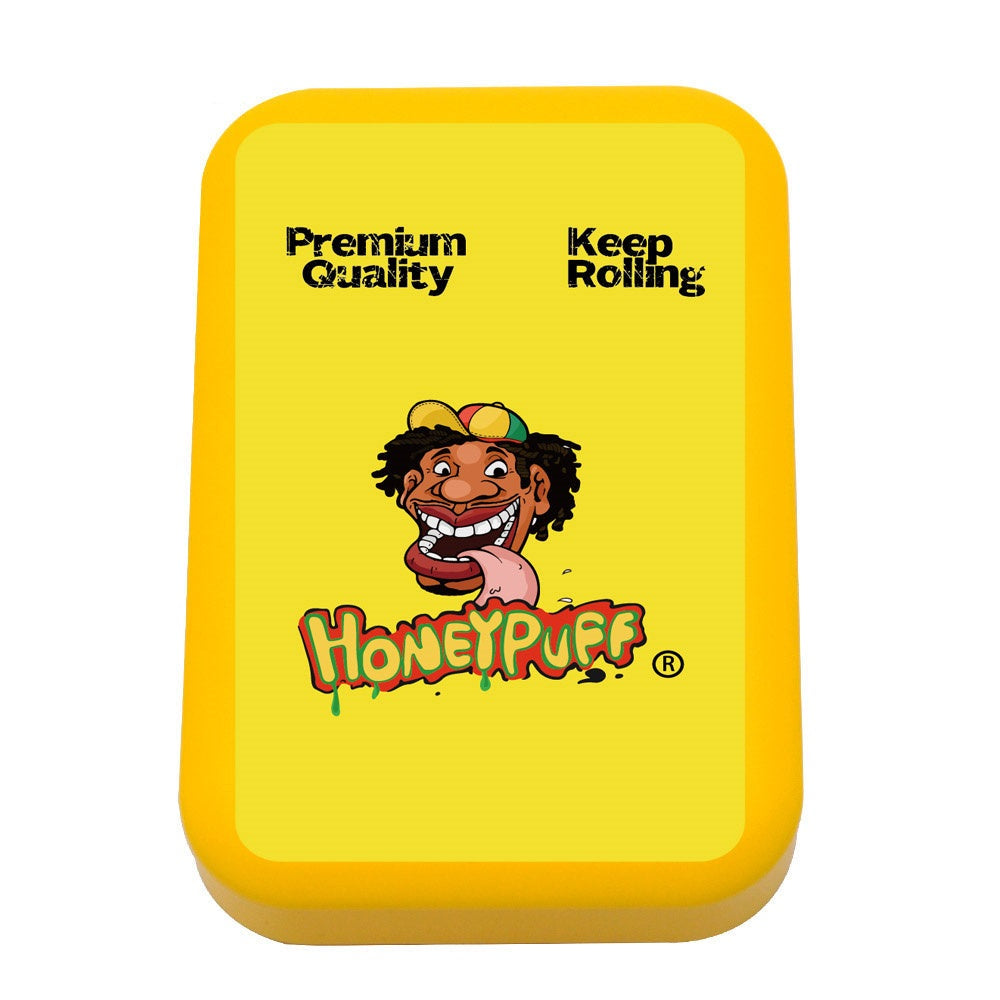 HONEYPUFF Plastic Storage Case, Flip Cover with Paper Clip Tobacco Stash Box, 110 x 75 mm Cigarette Storage Case
