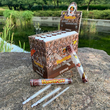 Load image into Gallery viewer, HONEYPUFF 1 1/4 Size Coffee Flavor Pre Rolled Cones, Clear Rolling Papers, 2 PCS / Tube 24 Tubes / Box