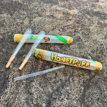 Lade das Bild in den Galerie-Viewer, HONEYPUFF Vorgerollte Tüten mit Honiggeschmack, durchsichtige Zigarettenpapiere, vorgerollte Zigarettenpapiere der Größe 1 1/4 mit Tips, 2 Stück pro Tube