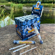 Load image into Gallery viewer, HONEYPUFF 1 1/4 Size Blueberry Flavor Pre Rolled Cones, Clear Rolling Papers, 2 PCS / Tube 24 Tubes / Box