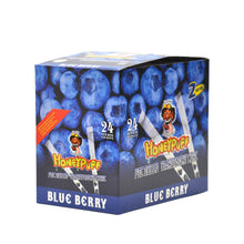 Load image into Gallery viewer, HONEYPUFF 1 1/4 Size Blueberry Flavor Pre Rolled Cones, Clear Rolling Papers, 2 PCS / Tube 24 Tubes / Box