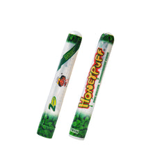 Load image into Gallery viewer, HONEYPUFF 1 1/4 Size Mint Flavor Pre Rolled Cones, Clear Rolling Papers, 2 PCS / Tube 24 Tubes / Box