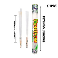Load image into Gallery viewer, HONEYPUFF Vanilla Flavor Pre Rolled Cones, Clear Rolling Papers, 1 1/4 Size Pre Rolled Rolling Paper with Tips, 2 PCS per Tube