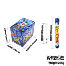 Load image into Gallery viewer, HONEYPUFF Blueberry Flavor Pre Rolled Cones, Clear Rolling Papers, King Size Pre Rolled Rolling Paper with Tips, 2 PCS per Tube