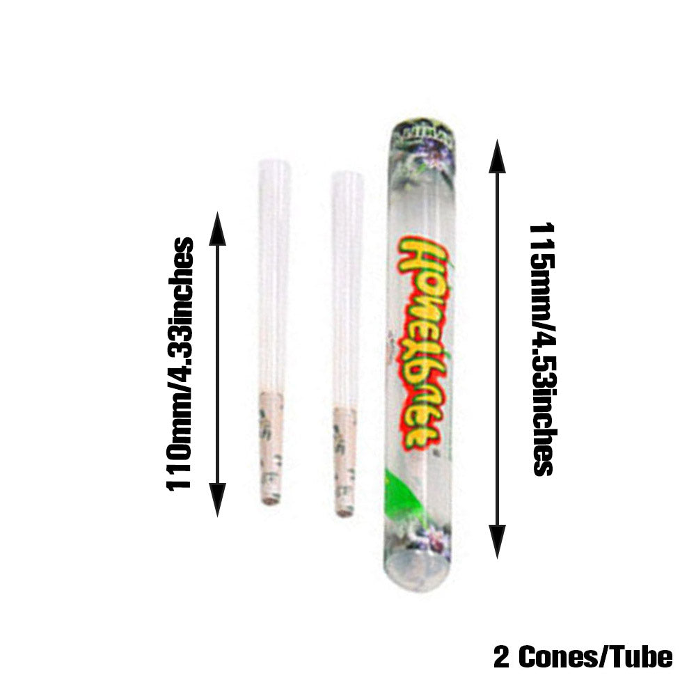 HONEYPUFF Vanilla Flavor Pre Rolled Cones, Clear Rolling Papers, King Size Pre Rolled Rolling Paper with Tips, 2 PCS per Tube