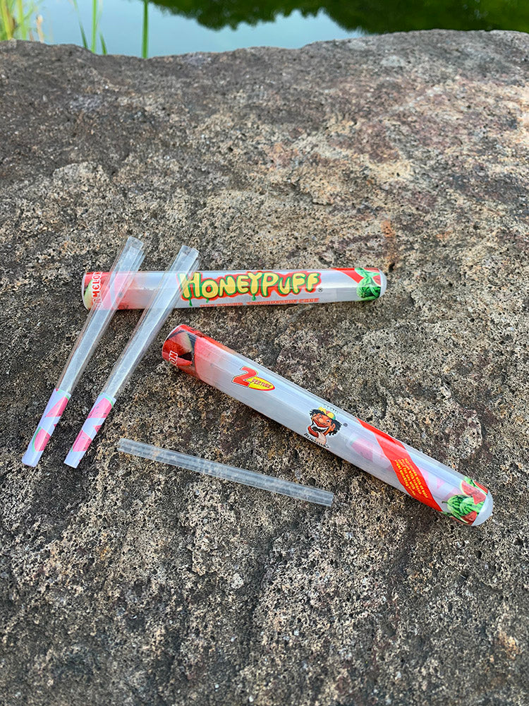 HONEYPUFF Watermelon Flavor Pre Rolled Cones, Clear Rolling Papers, King Size Pre Rolled Rolling Paper with Tips, 2 PCS per Tube