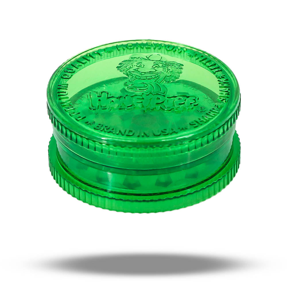 HONEYPUFF Biodegradable Plastic Herb Grinder, 60 mm 2 Lay Tobacco Grinder