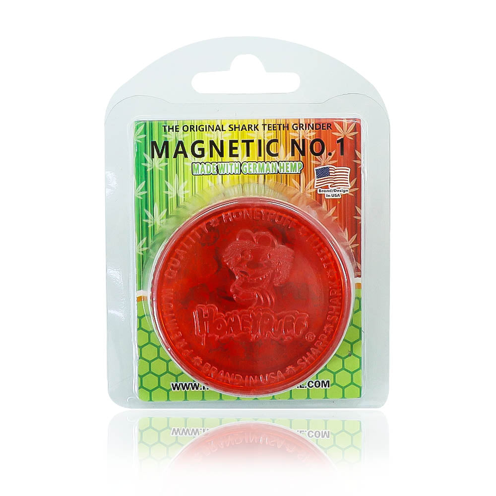 HONEYPUFF Biodegradable Plastic Herb Grinder, 60 mm 2 Lay Tobacco Grinder