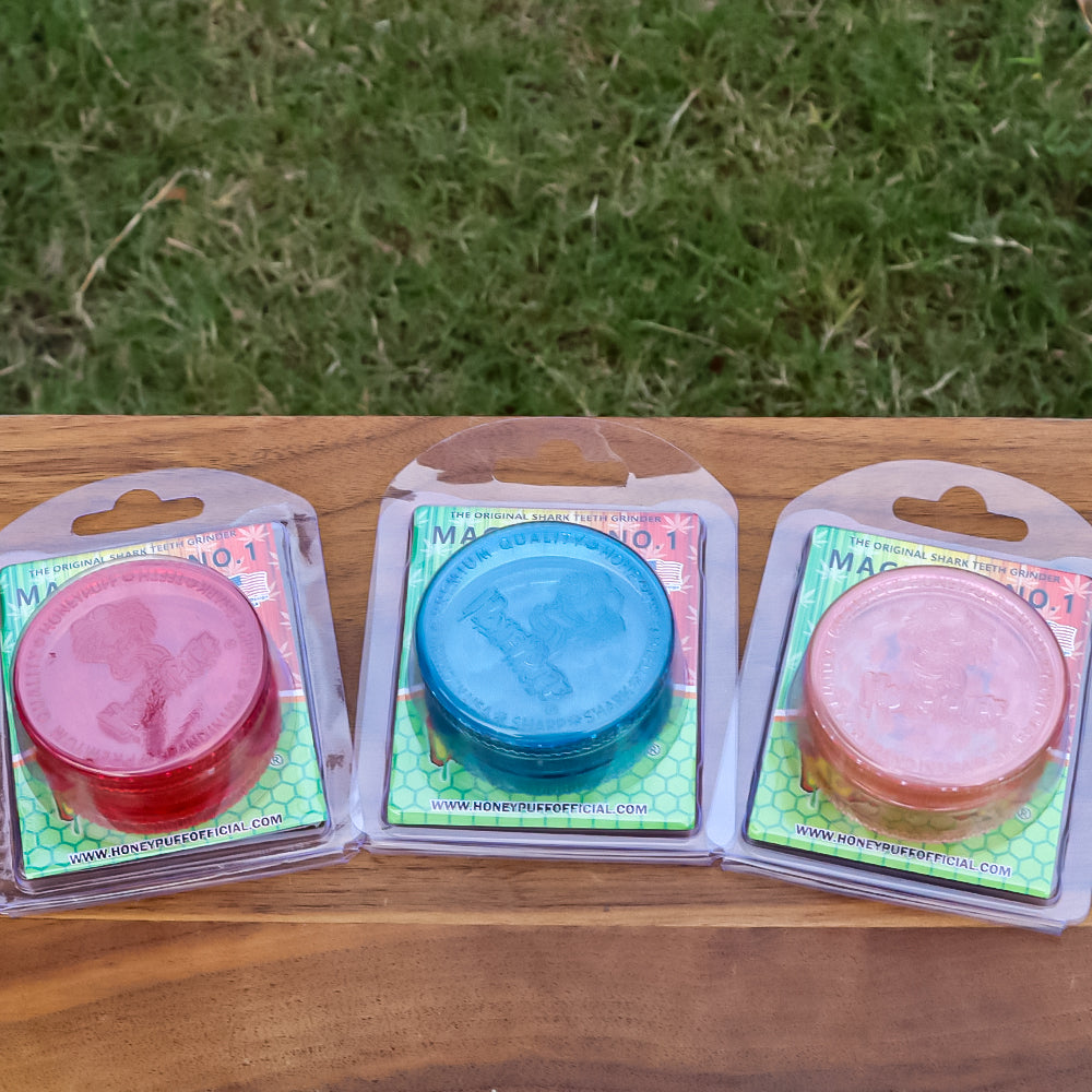 HONEYPUFF Biodegradable Plastic Herb Grinder, 60 mm 2 Lay Tobacco Grinder