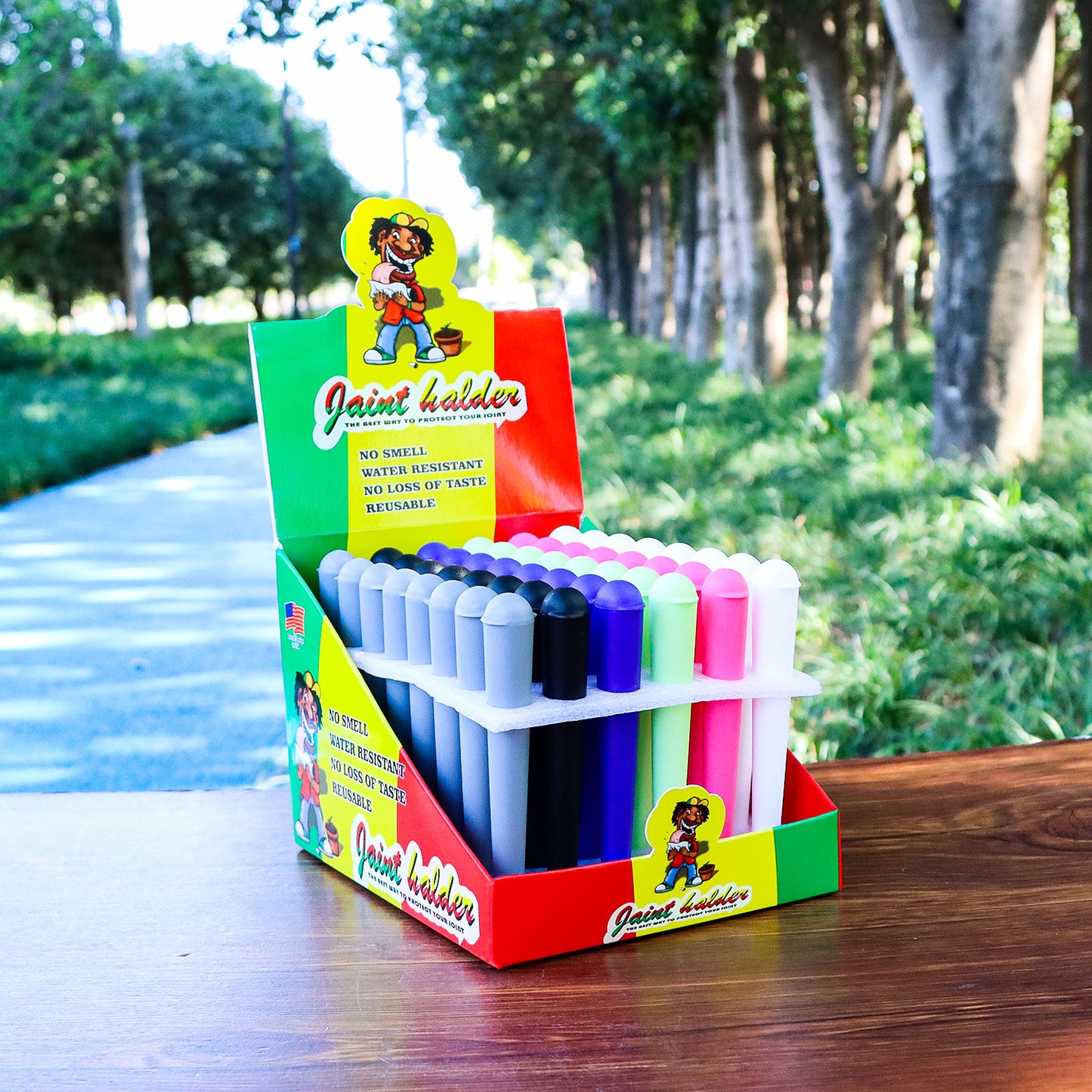 HONEYPUFF 120 mm Plastic Pre Roll Cigarette Case, Smell Proof Colorful Paper Cones, 48 PCS / Box