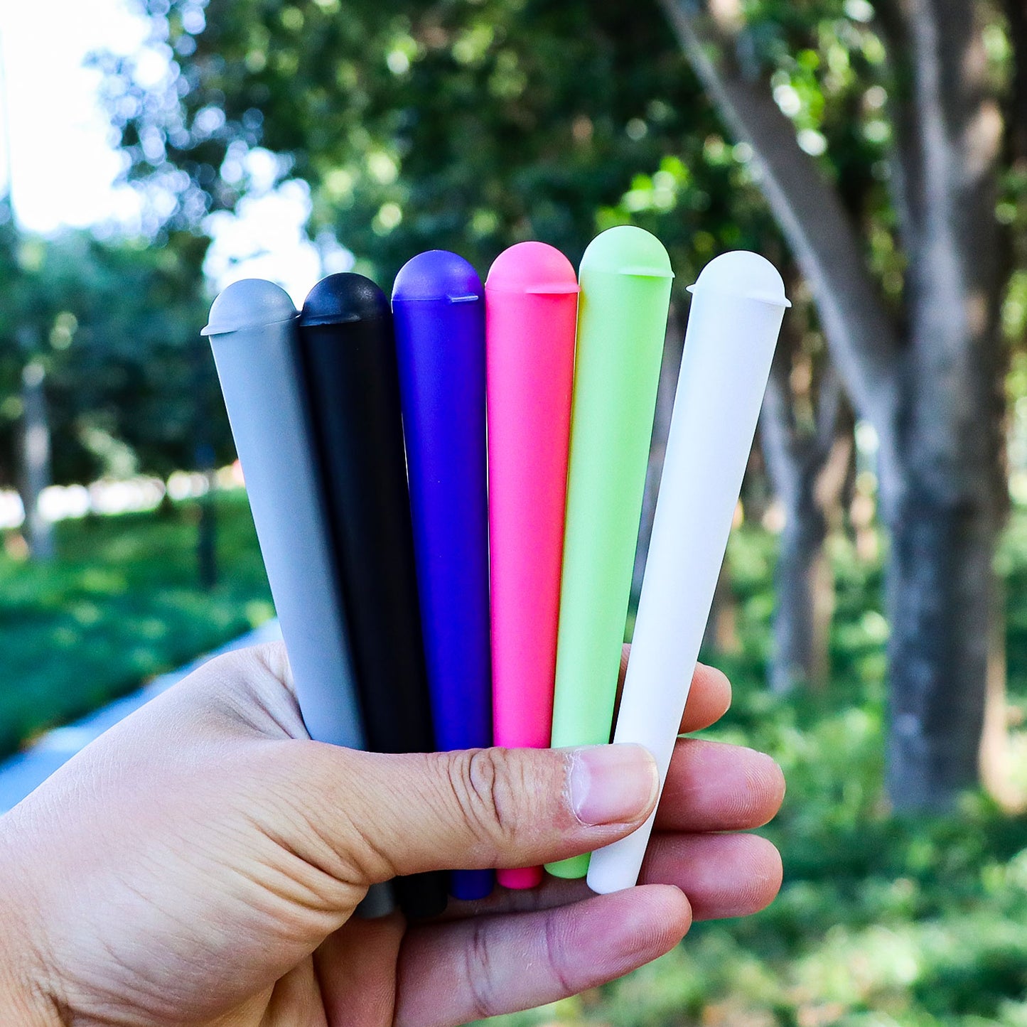 HONEYPUFF 120 mm Plastic Pre Roll Cigarette Case, Smell Proof Colorful Paper Cones, 48 PCS / Box