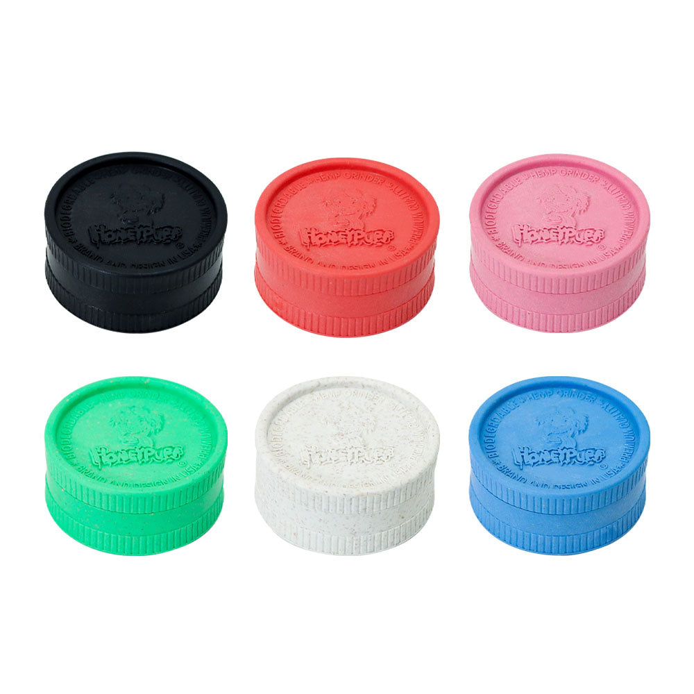 HONEYPUFF Biodegradable Plastic Herb Grinder, 63 mm 2 Lay Tobacco Grinder, Portable Weed Grinders