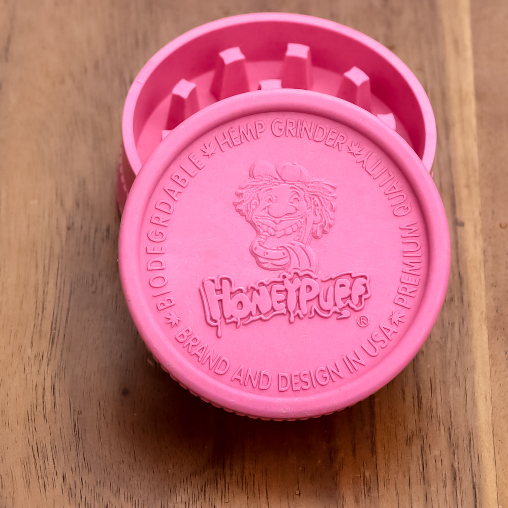HONEYPUFF Biodegradable Plastic Herb Grinder, 63 mm 2 Lay Tobacco Grinder, Portable Weed Grinders