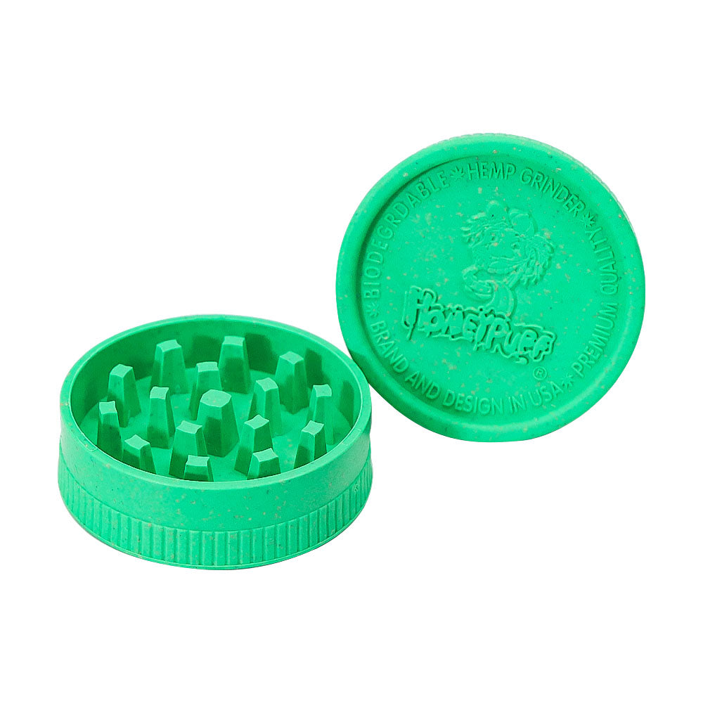 HONEYPUFF Biodegradable Plastic Herb Grinder, 63 mm 2 Lay Tobacco Grinder, Portable Weed Grinders