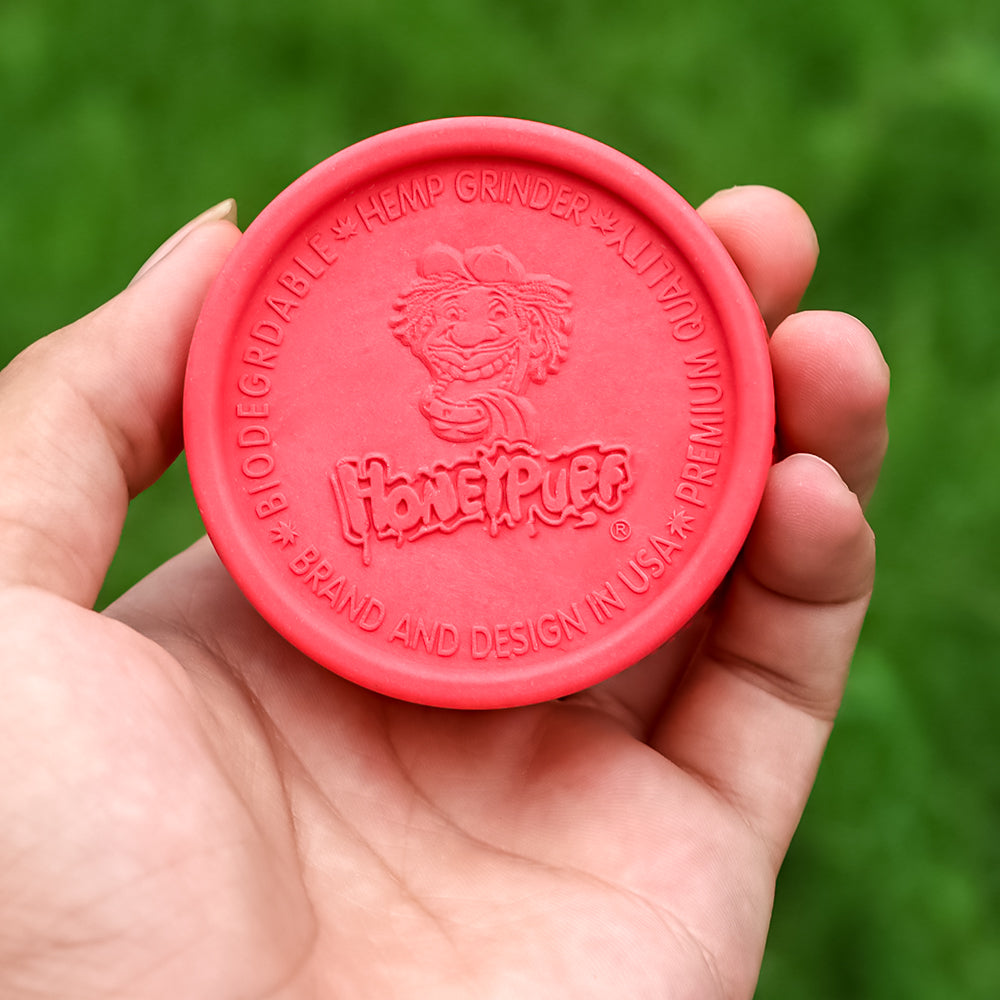 HONEYPUFF Biodegradable Plastic Herb Grinder, 63 mm 2 Lay Tobacco Grinder, Portable Weed Grinders