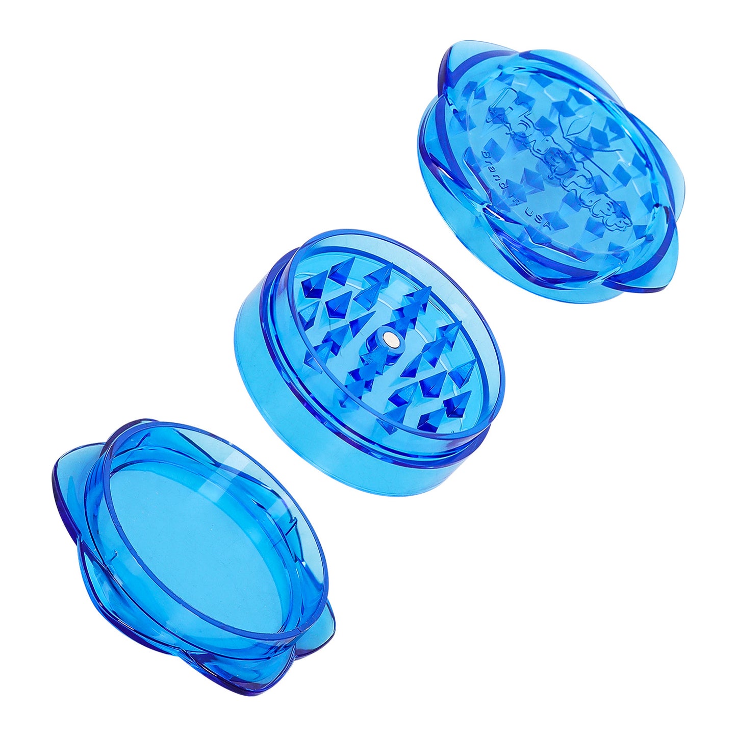 HOEYPUFF Biodegradable Plastic Herb Grinder, 67 mm 3 Layers Smoker Grinder, 12 PCS / Box