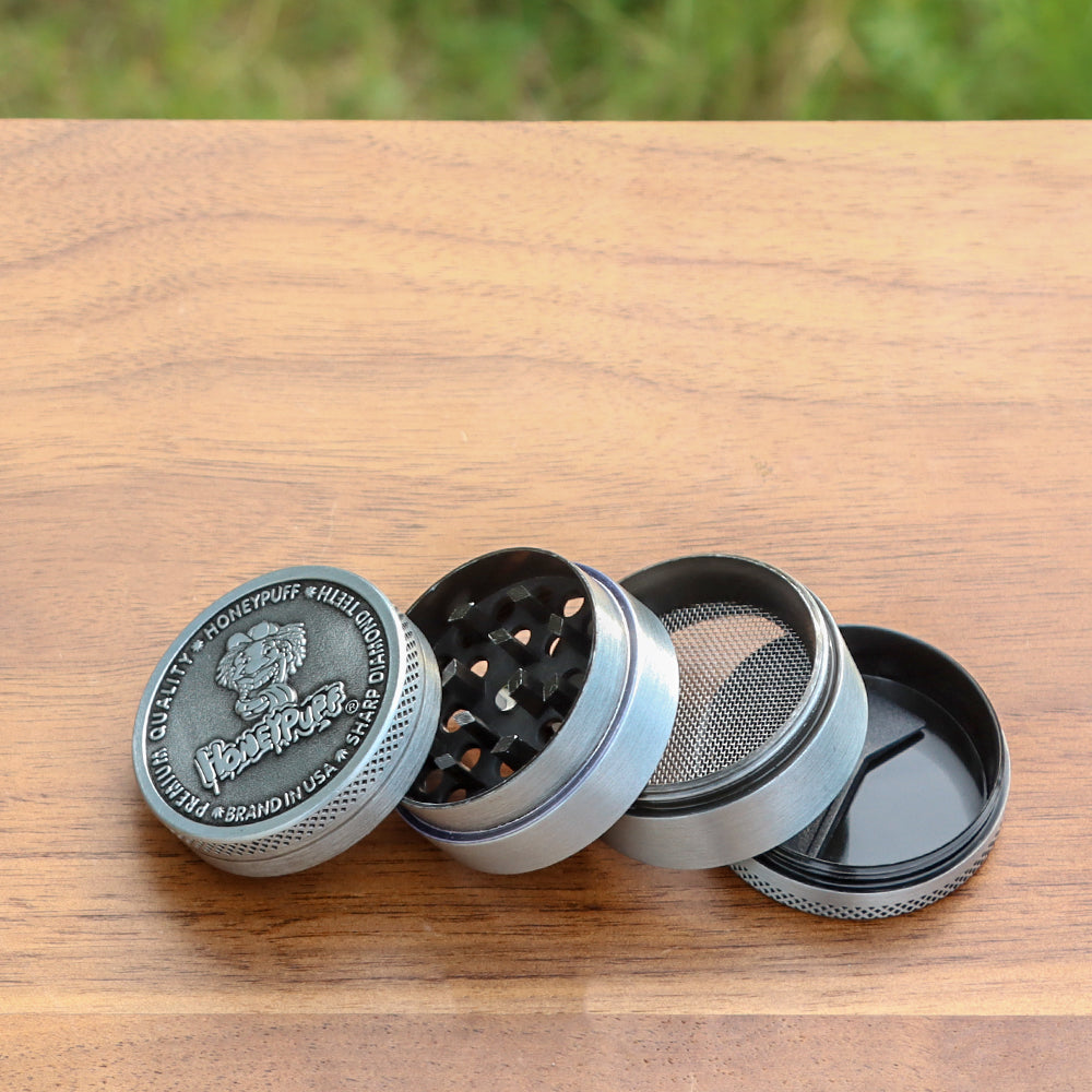 HONEYPUFF 40 mm Zinc Alloy Herb Grinder, 4 Lay Metal Smoker Grinder, Easy Clean Weed Grinder, 6 PCS / Box