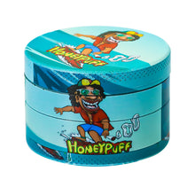 Load image into Gallery viewer, HONEYPUFF 50 mm Zinc Metal Herb Grinder, Rasta Style 4 Lay Smoker Grinder, 6 PCS / Box