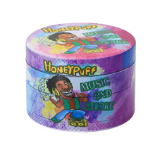 Load image into Gallery viewer, HONEYPUFF 50 mm Zinc Metal Herb Grinder, Rasta Style 4 Lay Smoker Grinder, 6 PCS / Box