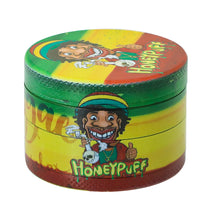 Load image into Gallery viewer, HONEYPUFF 50 mm Zinc Metal Herb Grinder, Rasta Style 4 Lay Smoker Grinder, 6 PCS / Box