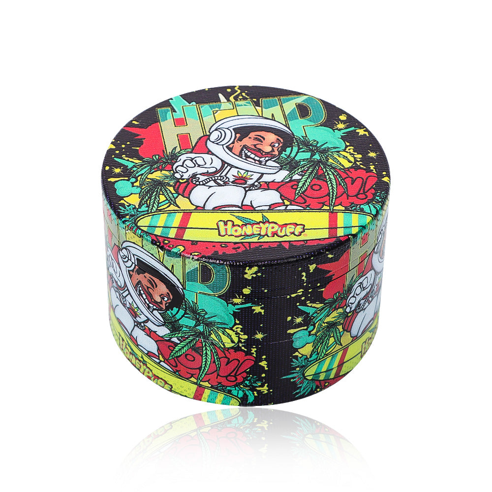 HOENYPUFF 60 mm Zinc Alloy Herb Grinder, 4 Layers Metal Smoker Grinder, Black Weed Grinder, 6 PCS / Box