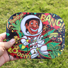 Load image into Gallery viewer, HONEYPUFF Tinplate Metal Rolling Tray with Soft Magnetic Lid Cigarette Rolling Tray, 7” x 5.5” Small Size Portable Rolling Trays