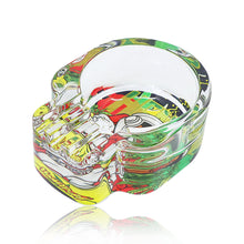 Load image into Gallery viewer, HONEYPUFF Rolling Tray Kit, 7” x 5.5 “ Size Metal Tolling Tray, 4 Lay Zinc Alloy Herb Grinder, Skull Shape Glass Ashtray, Glass Tobacco Pipe With Metal Bowl