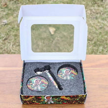 Load image into Gallery viewer, HONEPUFF Herb Grinder Kit, Glass Smoking Pipe With Metal Blow & 4 Lay Tobacco Grinder