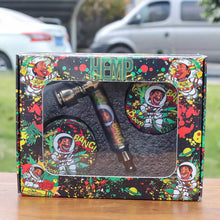 Load image into Gallery viewer, HONEPUFF Herb Grinder Kit, Glass Smoking Pipe With Metal Blow & 4 Lay Tobacco Grinder