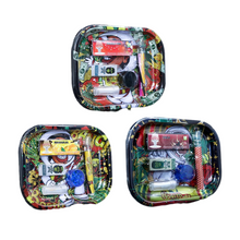 Load image into Gallery viewer, HONEYPUFF rolling tray kit, Cola Flavored 1 1/4 Size Rolling Paper, White Rolling Tip, Glass One Hitter, Plastic Herb Grinder
